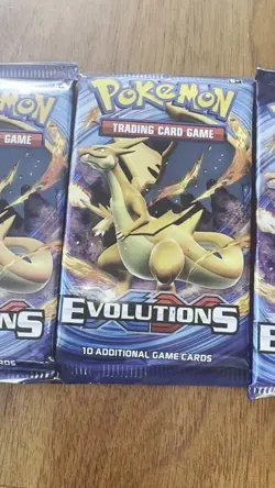 Pokemon XY Evolutions Booster Pack Lot - Charizard Artwork x3 - Factory Sealed - Image 2