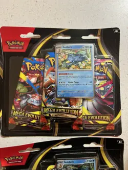 Pokemon TCG Mega Evolution Sealed 3-Pack Blisters Lot Of 4 4x Golduck - Image 4