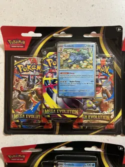 Pokemon TCG Mega Evolution Sealed 3-Pack Blisters Lot Of 4 4x Golduck - Image 5
