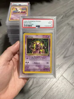2000 Pokemon Promo Mewtwo #14 Black Star PSA 9 - Image 1