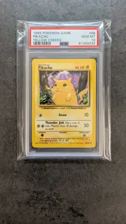 PSA 10 💎 GEM MINT 1999 BASE SET POKEMON PIKACHU YELLOW CHEEKS 58/102 #58 GRADED - Image 3