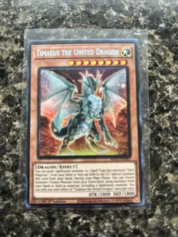 Yu-Gi-Oh Timaeus the United Dragon Prismatic Secret Rare MP23-EN003 - Image 1