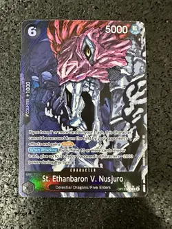 St. Ethanbaron V. Nusjuro (Alternate Art) OP13-080 Carrying On His Will Foil - Image 1
