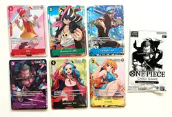 One piece card game Welcome Pack vol.2 Full set of 6 cards + 1 Sealed Pack.. - Image 1