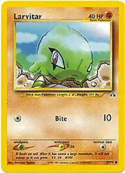 Pokemon Neo Discovery 57/75 Larvitar Card - Image 1