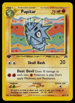 Pokemon Card - Pupitar Neo Discovery 1st Edition 45/75 Uncommon - Image 1