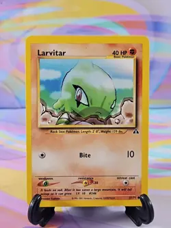 Pokemon TCG Neo Discovery Card | Larvitar 57/75 Common - Image 1