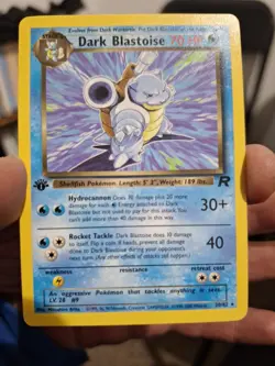 Pokemon TCG Dark Blastoise 20/82 Rare Non-Holo Card 1st Edition - Image 1