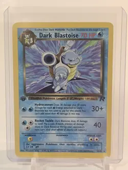 Pokemon TCG Dark Blastoise 20/82 Rare Non-Holo Card 1st Edition - Image 1
