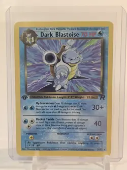 Pokemon TCG Dark Blastoise 20/82 Rare Non-Holo Card 1st Edition - Image 2