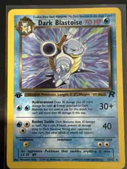 Pokemon Dark Blastoise TCG Card 20/82 1st Edition Non-Holo - Image 1