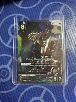 Gundam Card Game Newtype Rising Wing Gundam Zero GD01-024 LR+ Holo Foil - Image 1