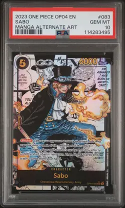 2023 One Piece Op04-Kingdoms Of Intrigue #083 Sabo PSA 10 Manga Alternate Art - Image 1