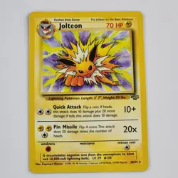 Pokemon Jolteon Jungle Non-Holo Rare 20/64 WOTC 1999 NM Vintage Card Eevee - Image 1