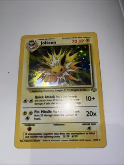 Jolteon Pokemon Card Holo WOTC 4/64 Jungle Set Rare Vintage 1999 LP - Image 1