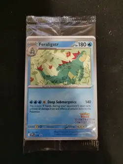 Sealed Pokemon TCG Feraligatr and Pikachu Illustration Contest 2024 Promo Cards - Image 1
