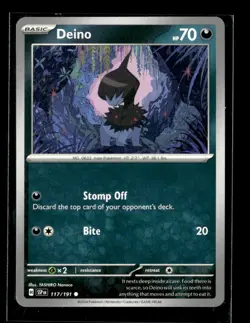 Pokemon Deino 117/191 Surging Sparks Non Holo Common 4 Card Lot - Image 1