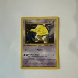 Pokemon Card - Drowzee Base Set (Shadowless) 1st Edition 49/102 Common NM - Image 1