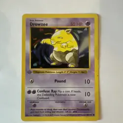Pokemon Card - Drowzee Base Set (Shadowless) 1st Edition 49/102 Common NM - Image 2