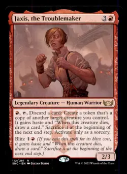 Jaxis, the Troublemaker LP Light Play Streets of New Capenna MTG [11852] - Image 1