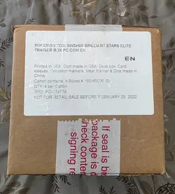 Pokemon Center Brilliant Stars Elite Trainer Box ETB factory Sealed Case of 4 - Image 1