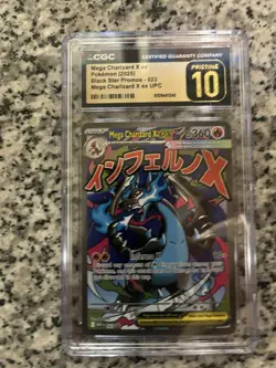 Pokemon Mega Charizard X ex 023 CGC PRISTINE 10 UPC Black Star Promo - Image 1
