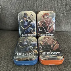 One Piece Tin Pack Set Vol 2 Factory Sealed-4 Factory Sealed Tins - Image 1