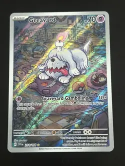 Greavard 214/198 Holo Pokemon TCG Scarlet Violet Base Set Illustration Rare NM - Image 1