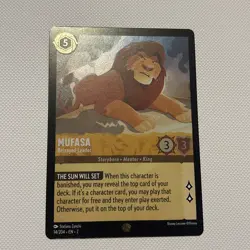 Disney Lorcana Mufasa Betrayed Leader 14/204 Floodborn Cold Foil Legendary Holo - Image 1