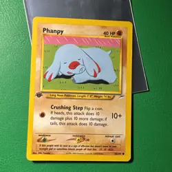 Pokemon TCG Phanpy 1st Edition Neo Destiny Common 76/105 LP/NM - Image 1