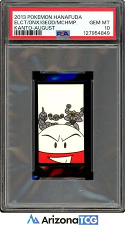 Pokemon 2013 Electrode/Onix/Geodude/Machamp Pokemon Hanafuda Kanto-August PSA 10 - Image 1