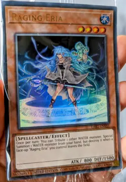 Raging Eria (Ultra) LART-EN031 Sealed YuGiOh Lost Art Promo Card Limited Edition - Image 1