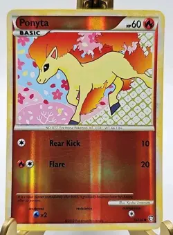 Ponyta 72/102 Triumphant Reverse Holo LP Pokemom Card - FREE SHIPPING - Image 1