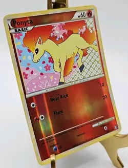 Ponyta 72/102 Triumphant Reverse Holo LP Pokemom Card - FREE SHIPPING - Image 3