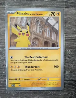 Pikachu at the Museum Black Star Promo Card (oversized) - 2026 UK Sealed Pack - Image 1