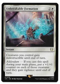 MTG Unbreakable Formation Lord of the Rings Commander (LTC) Rare #0179 Unplayed - Image 1