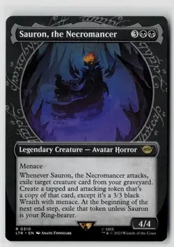 MTG The Lord of the Rings: #310 Sauron, the Necromancer (Showcase) - Image 1