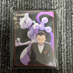 Pokemon TCG Destined Rivals ETB Sleeves Giovanni & Mewtwo 65 Sleeves Sealed - Image 1
