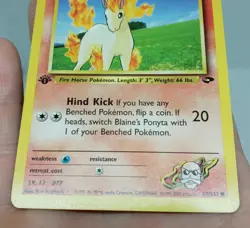 Blaine's Ponyta - 64/132 - Common - 1st Edition - Gym Challenge - LP - Pokemon - Image 3