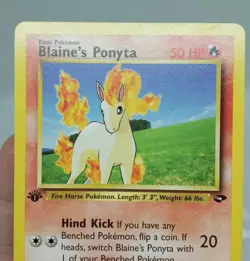 Blaine's Ponyta - 64/132 - Common - 1st Edition - Gym Challenge - LP - Pokemon - Image 4
