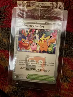 Pokemon TCG Celebratory Fanfare 2025 Ace Trainer Reward Black Star Promo Sealed - Image 1