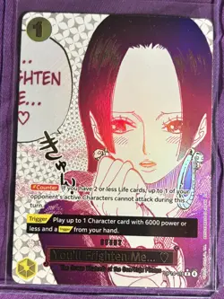 Bandai One Piece CCG Boa Hancock You'll Frighten Me Event Card OP04-118 - Image 1