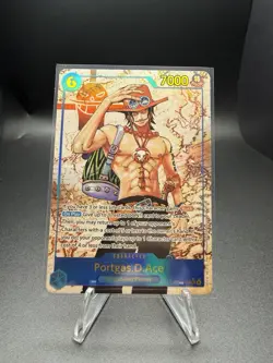 One Piece TCG Portgas D. Ace OP13-119 Alt Art SEC “Carrying On His Will” NM Foil - Image 1