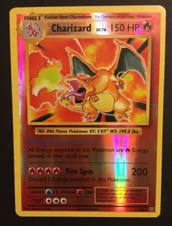 Charizard 11/108 XY Evolutions REVERSE HOLO RARE Shiny Pokemon Card Near Mint - Image 1