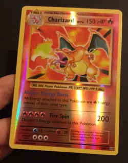 Charizard 11/108 XY Evolutions REVERSE HOLO RARE Shiny Pokemon Card Near Mint - Image 3