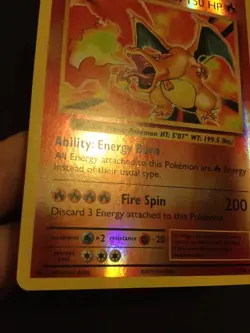 Charizard 11/108 XY Evolutions REVERSE HOLO RARE Shiny Pokemon Card Near Mint - Image 4