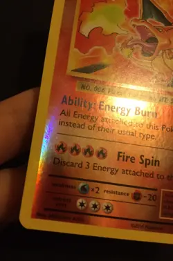 Charizard 11/108 XY Evolutions REVERSE HOLO RARE Shiny Pokemon Card Near Mint - Image 5