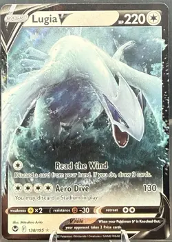 Pokemon Lugia V 138/195 Swsh12 Sword & Shield Silver Tempest Ultra Rare Holo - Image 1