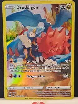 Pokemon TCG Druddigon Tg09/Tg30 Swsh12: Silver Tempest Trainer Gallery NM/MT - Image 2