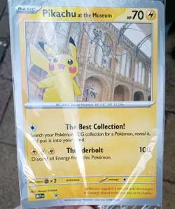 Pikachu At The Museum, Pokemon X Natural History Museum Jumbo Promo Pokemon Card - Image 1